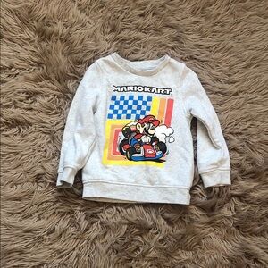 Nintendo Mario Kart Kids Sweatshirt - Gray and Multicolor